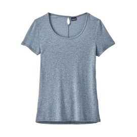 T-Shirt Patagonia Womens Mount Airy Scoop Tee Berlin Blue