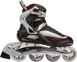 Inline Skates Nijdam Women Semi-Softboot Zwart Zilver