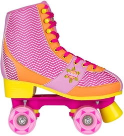 Rolschaats Nijdam Girls Chevron Fuchsia Oranje Geel