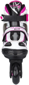 Inline Skates Nijdam Junior Verstelbaar Lightning Fuchsia Wit Zwart