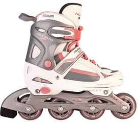 Inline Skates Nijdam 52SO Semi-Softboot Wit/Grijs
