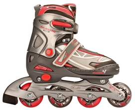 Inline Skates Nijdam 52SP Semi-Softboot Grijs/Rood