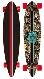 Longboard Nijdam 39" Pintail Jungle Stripes Rouge Bleu