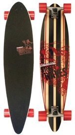 Longboard Nijdam 39" Pintail Noir Rouge