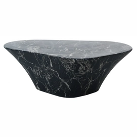 Coffee Table POLSPOTTEN Oval Marble Look Black