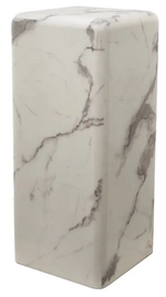Pillar POLSPOTTEN Marble Look White Medium