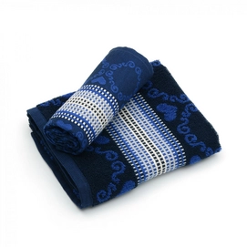 Theedoek Bunzlau Castle Lace Dark Blauw