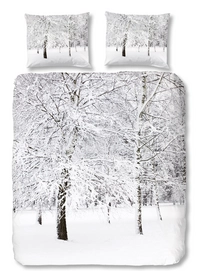 Dekbedovertrek Good Morning Winter Wit Flanel