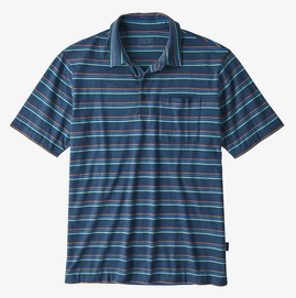 Polo Patagonia Homme Organic Cotton LW Pacific Stripe Stone Blue