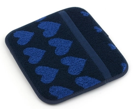 Pannenlap Bunzlau Castle Hearts Dark Blauw