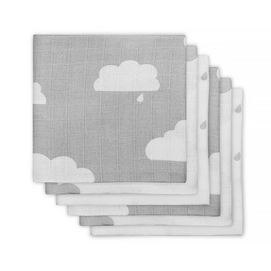 Hydrofiel Luier Jollein Luier Clouds Grey (6-delig)