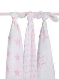 Multidoek Jollein Hydrofiel Little Star Pink (3-delig)