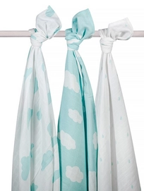 Multidoek Jollein Hydrofiel Clouds Jade (3-delig)