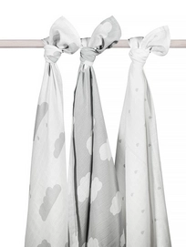 Multidoek Jollein Hydrofiel Clouds Grey (3-delig)