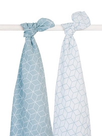 Multidoek Jollein Hydrofiel Graphic Stone Green (2-delig)