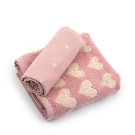 Keukendoek Bunzlau Castle Hearts Roze