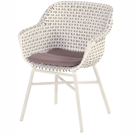 Tuinstoel Hartman Delphine Dining Chair Royal White Moccacino Wicker