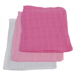 Washandje Jollein Hydrofiel Multi Fuchsia (set van 3)