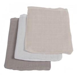 Washandje Jollein Hydrofiel Multi Grijs (set van 3)