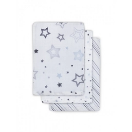 Washandje Jollein Hydrofiel Stardust Grey (set van 3)