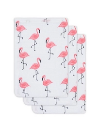 Washandje Jollein Hydrofiel Flamingo (3-delig)