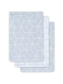 Washandje Jollein Hydrofiel Graphic Grey (3-delig)