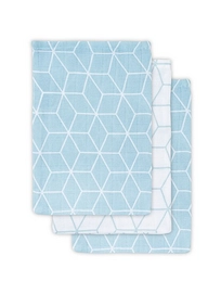 Washandje Jollein Hydrofiel Graphic Stone Green (3-delig)
