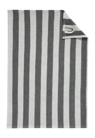 Essuie-Main Cawö Piqué Cuisine Stripes Black/Platinum (Lot de 4)