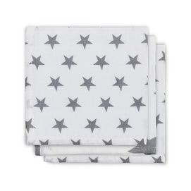 Monddoekje Jollein Hydrofiel Little Star Anthracite (3-delig)