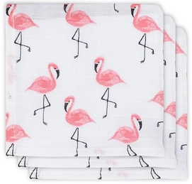 Monddoekje Jollein Hydrofiel Flamingo (3-delig)