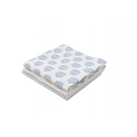 Luier Jollein Flanel Owl Blue (3-delig)