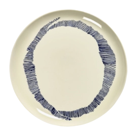 Dinner Plate Serax Feast Tableware By Ottolenghi White Blue L 26.5 cm