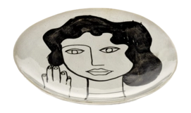 Frühstücksteller Serax La Mère Tableware by Marie Michielssen Off White Black M 20 cm