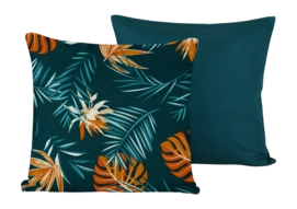 Housse de Coussin DécoratifDe Witte Lietaer Bird Of Paradise Deep Petrol 40 x 40 cm (Ensemble de 2)