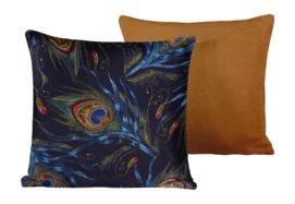 Housse de Coussin Décoratif De Witte Lietaer Peafowl Thai Curry 40 x 40 cm (Ensemble de 2)