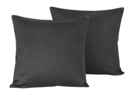 Sierkussenhoes De Witte Lietaer Olivia Ebony 40 x 40 cm (Set van 2)