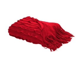 Plaid Home Living Volants Red