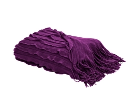Plaid Home Living Volants Purple