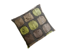 Sierkussen Home Living Wood Jacquard Lime (45 x 45 cm)
