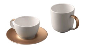 Coffee and Tea Set BergHOFF Gem Line White (3-piece)