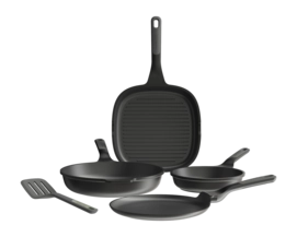 Topf-Set mit Spatel BergHOFF Leo Line Stone + Antihaft (5-teilig)