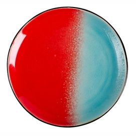 Coupe Plate Gastro Red Blue Round 20 cm (4 pc)