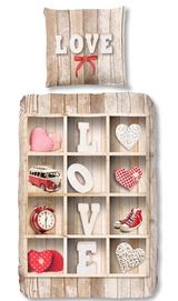 Dekbedovertrek Good Morning Love Multi Flanel