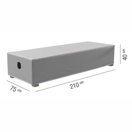 Loungebedhoes AquaShield Light Grey (210 x 75 x 40 cm)