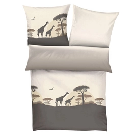 Bettwäsche Ibena That's Africa Giraffen Sand Mako-Satin