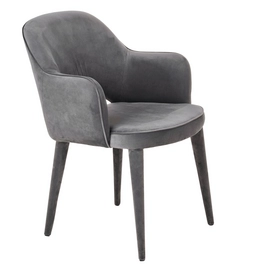 Chair POLSPOTTEN Arms Cosy Velvet Grey
