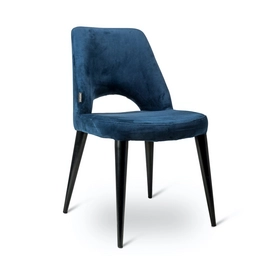 Chair POLSPOTTEN Holy Velvet Blue / Black Legs