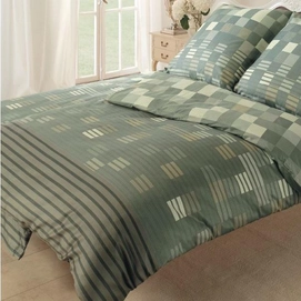 Bettwäsche s.Oliver Selection Kariert Beige Mako-Satin