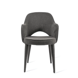 Chair POLSPOTTEN Arms Cosy Fabric Dark Grey
