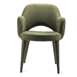 Chair POLSPOTTEN Arms Cosy Fabric Forest Green